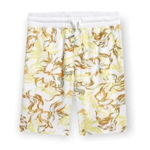 Treasure & Bond Kids White Warped Marble Printed Core Shorts Size Small (7/8)